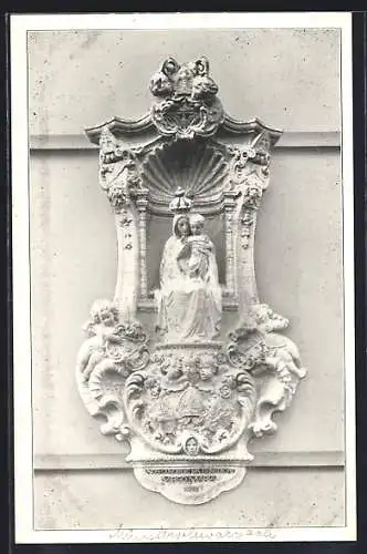 AK Münsterschwarzach / Ufr., Abtei, Madonna von Br. Franz Blaser