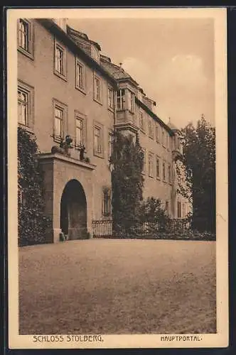 AK Stolberg / Harz, Schloss, Hauptportal