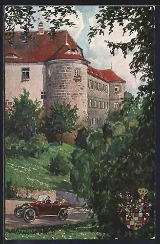 Künstler-AK Kitzingen /Unterfranken, Schlossgut Schwanberg