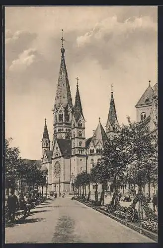 AK Berlin-Charlottenburg, Blick zur Kaiser Wilhelm-Gedächtniskirche