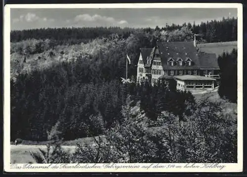 AK Dahle / Altena, Ehrenmal des Sauerländischen Gebirgsvereins auf dem Kohlberg