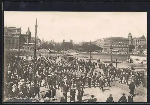 AK Stockholm, Parti fran Skeppsbron, Strassenbahn