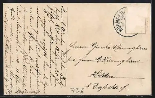 AK Bayreuth, Szene aus Parsifal, Lied mit Noten