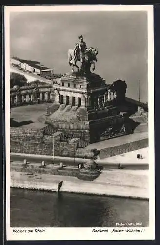 AK Koblenz am Rhein, Denkmal Kaiser Wilhelm I.