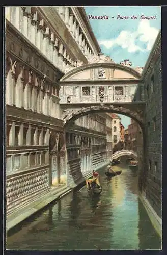 AK Venezia / Venedig, Ponte dei Sospiri, Motiv der Seufzerbrücke
