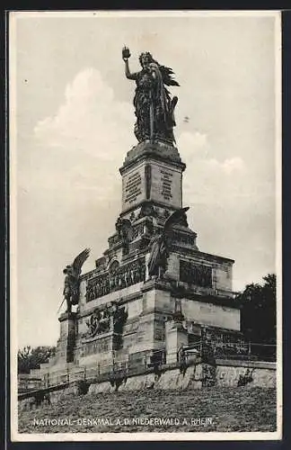 AK National-Denkmal auf dem Niederwald a. Rhein