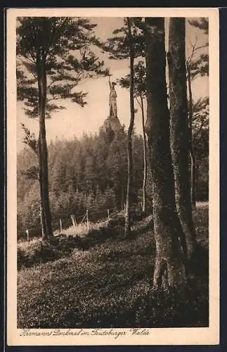 AK Blick aus dem Teutoburger Wald zum Hermanns-Denkmal