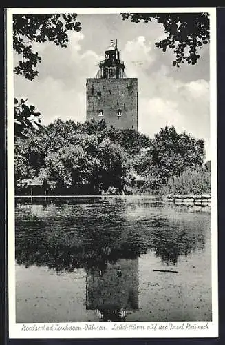 AK Cuxhaven-Dühnen, Leuchtturm auf der Insel Neuwerk