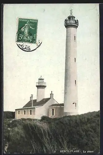 AK Berck-Plage, Le Phare, Urlauber auf dem Leuchtturm