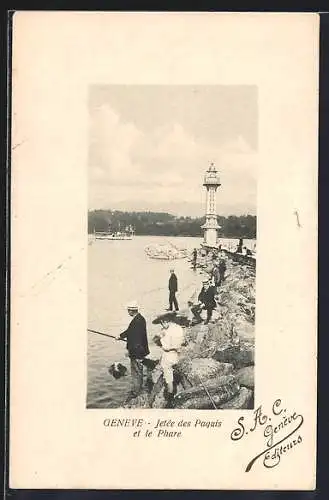 AK Geneve, Jetée des Paquis et le Phare