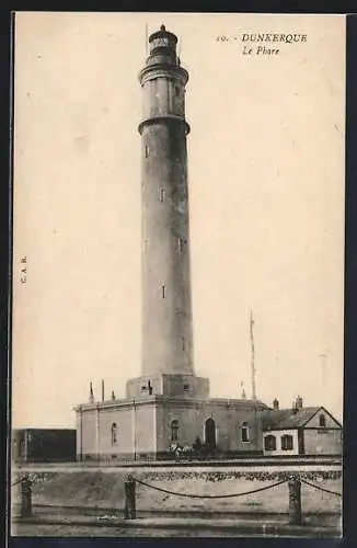 AK Dunkerque, Le Phare, Leuchtturm und Kutsche