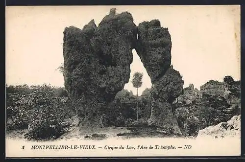 AK Montpellier-le-Vieux, Cirque du Lac, l`Arc de Triomphe, Gesteinsformation