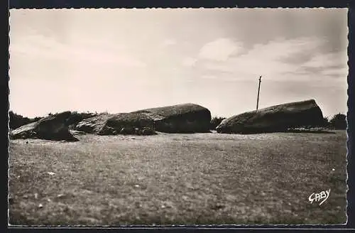 AK Locmariaquer /Morbihan, Le Grand Menhir Brisé, Gesteinsformation