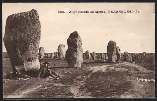 AK Carnac /M., Alignements du Mènec, Gesteinsformation