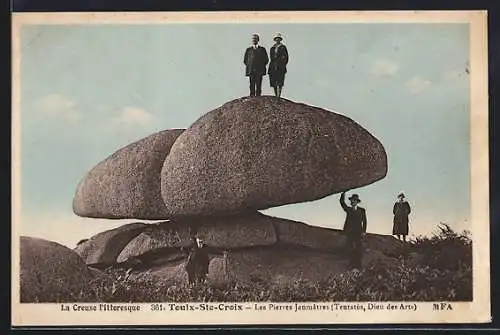 AK Toulx-Ste-Croix, La Creuse Pittoresque, Les Pierres Jaumâtres, Teutatès, Dieu des Arts, Gesteinsformation