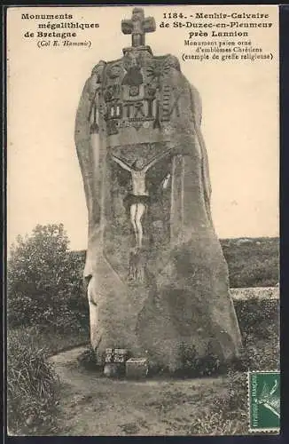 AK St-Duzec-en-Pleumeur, Menhir-Calvaire