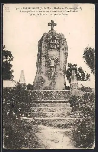 AK Trébeurden /C. du-N., Menhir de Penvern