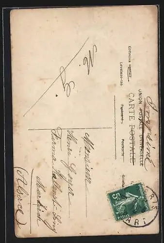 AK Paris, La Tour Eiffel, Eiffelturm, Im Hintergrund Riesenrad