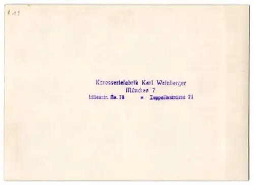 Fotografie Bus Protos, Omnibus Weinberger Aufbau mit Halterung für Karbid-Lampen, Kfz-Kennzeichen IIP-139 (Reichspost)