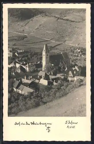 Foto-AK Adalbert Defner: Dorf in den Weinbergen