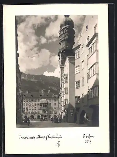 Foto-AK Adalbert Defner: Innsbruck, Herzog Friedrichstrasse