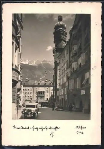 Foto-AK Adalbert Defner: Innsbruck, Herzog-Friedrichstrasse