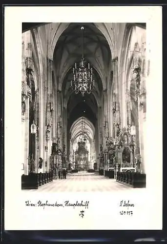 Foto-AK Adalbert Defner: Wien, Stephansdom, Hauptschiff