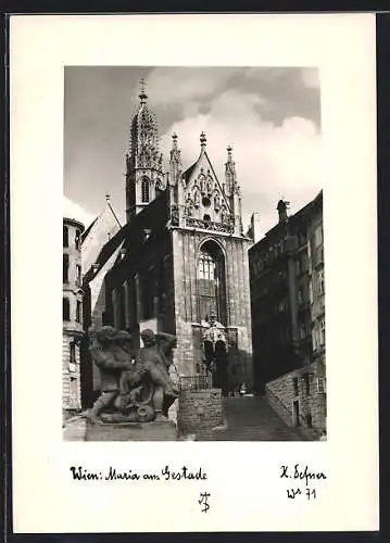 Foto-AK Adalbert Defner: Wien, Maria am Gestade im Sonnenschein