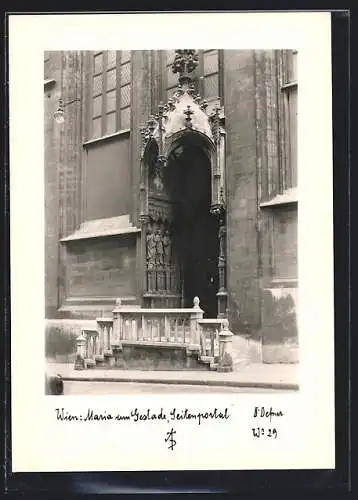 Foto-AK Adalbert Defner: Wien, Maria am Gestade, Seitenportal