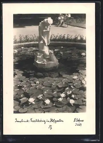 Foto-AK Adalbert Defner: Innsbruck, Froschkönig im Hofgarten