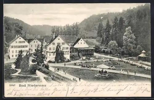 AK Bad Niedernau, Hotel mit Umgebung