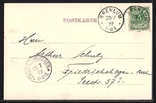 AK Breklum, Totalansicht der Ortschaft