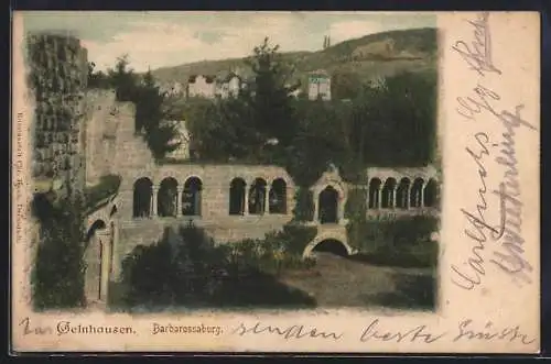 AK Gelnhausen, Ruine der Barbarossaburg