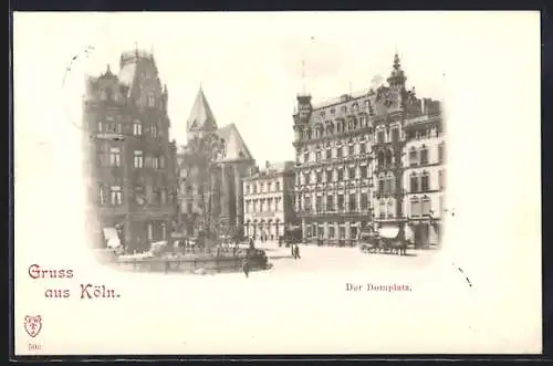AK Köln, Ansicht vom Domplatz