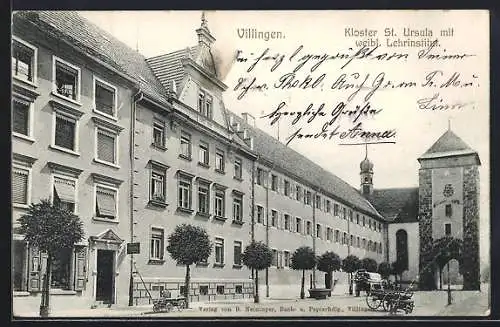 AK Villingen / Baden, Kloster St. Ursula mit weibl. Lehrinstitut