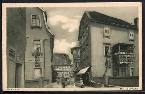 AK Bensheim, Partie an der Mittelbrücke