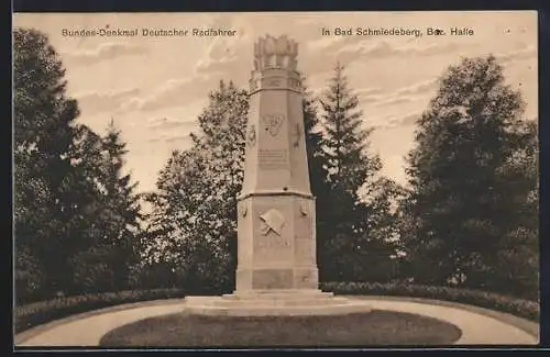 AK Bad Schmiedeberg, Bundes-Denkmal Deutscher Radfahrer