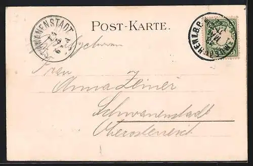 Lithographie München, Strassenpartie mit Sendlinger Tor und Kirche