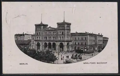 AK Berlin-Kreuzberg, Blick auf den Görlitzer Bahnhof