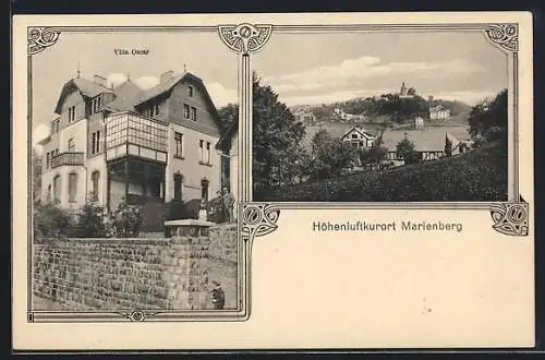 AK Marienberg / Westerwald, Villa Oscar, Ortsansicht