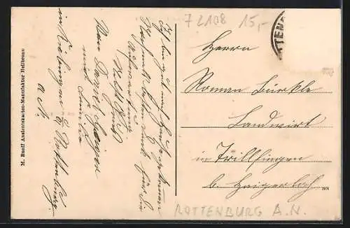 AK Kiebingen, Gasthaus z. Löwen v. Anton Langheinz, Elektrizitätswerk, Totalansicht