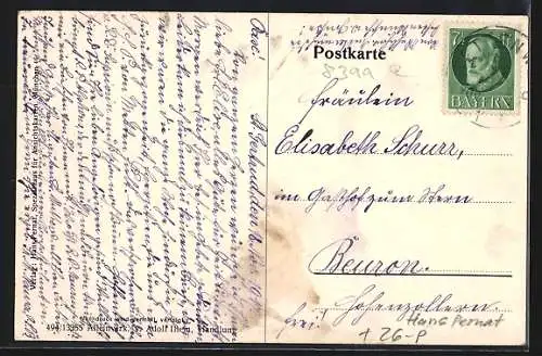 Künstler-AK sign. Hans Pernat: Tettenweis /Niederbayern, Blick über die Ortschaft