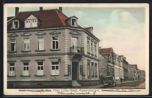 AK Kaiserslautern, Hotel Prinzregent, Bes. Luise Rietz, Kaiserstrasse 27