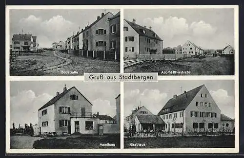 AK Stadtbergen, Südstrasse, strasse, Gasthaus, Handlung