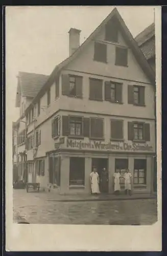 Foto-AK Freudenstadt, Metzgerei und Wurstlerei von Chr. Schneider