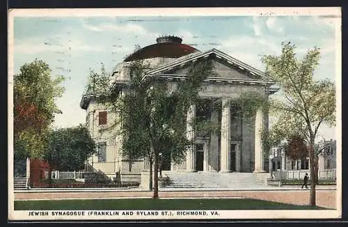AK Richmond, VA, Jewish Synagogue, Franklin and Ryland Street
