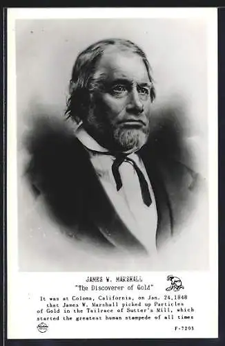 AK James W. Marshall, Discoverer of Gold in the Tailrace of Sutter`s Mill