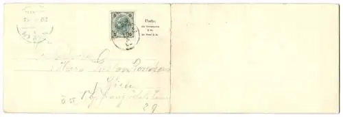 Klapp-AK Prebichl, Gasthaus Alpenherberge, Panorama vom Tunnel aus