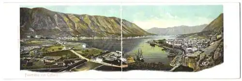 Klapp-AK Cattaro, Panoramablick auf Ort und Bucht