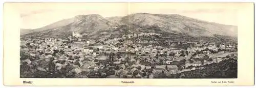 Klapp-AK Mostar, Totalansicht der Stadt